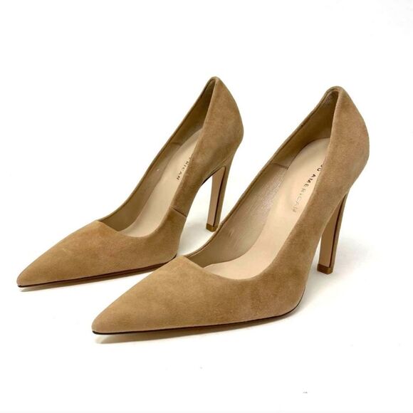 Good American The Icon Pump in Suede Nude 7.5 - Picture 8 of 9